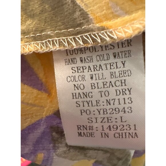 Yellow & Purple Floral Sheer Kimono Cover-Up With Lace Trim Loungewear - Picture 5 of 6